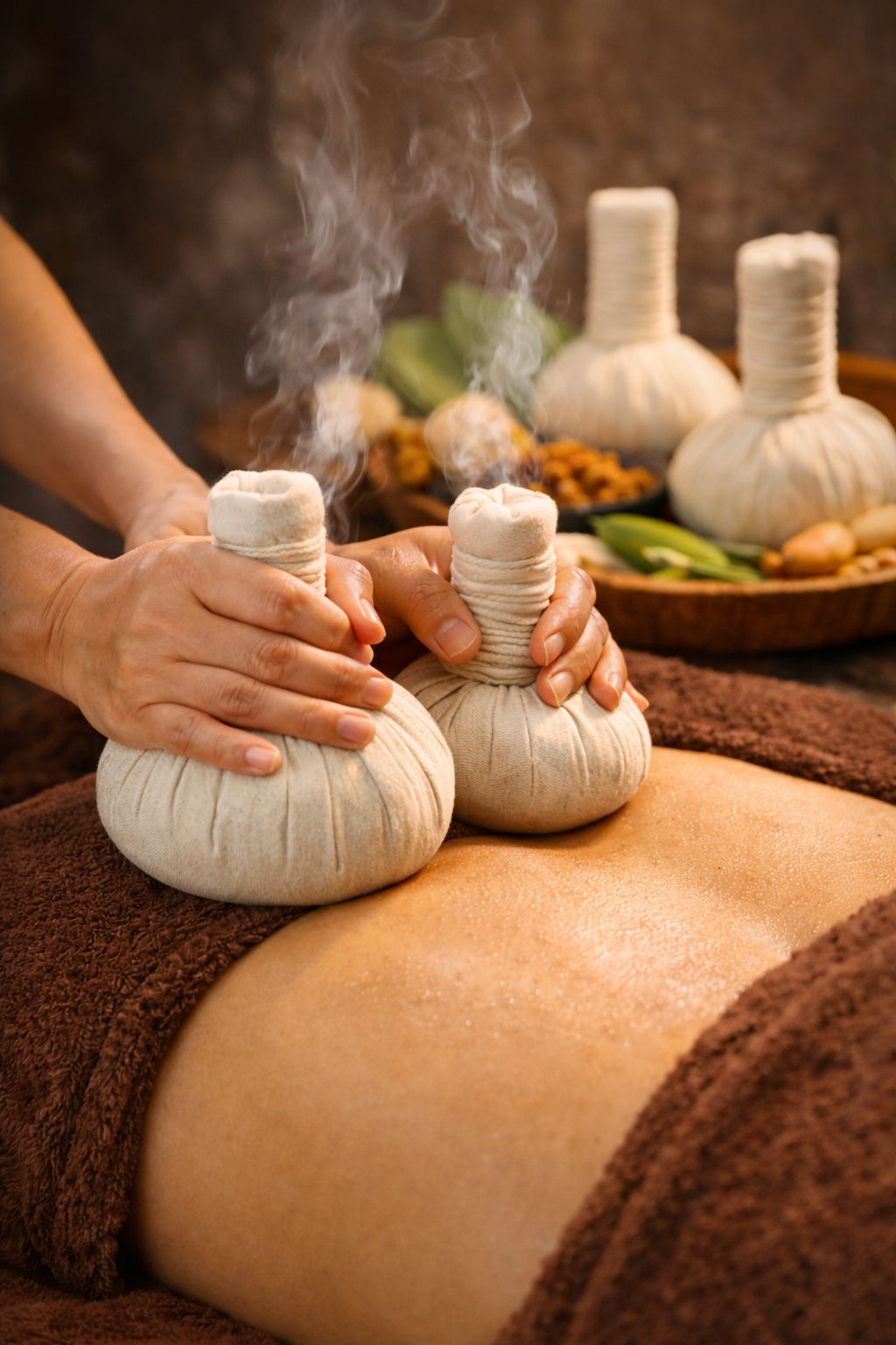 Massage sabai intense pochons aux herbes (thai luk prakob) Carouge Geneve